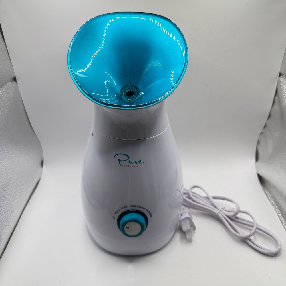 Pure Daily Care NanoSteamer PDC-4001 Facial Steamer Humidifier White Blue Spa
